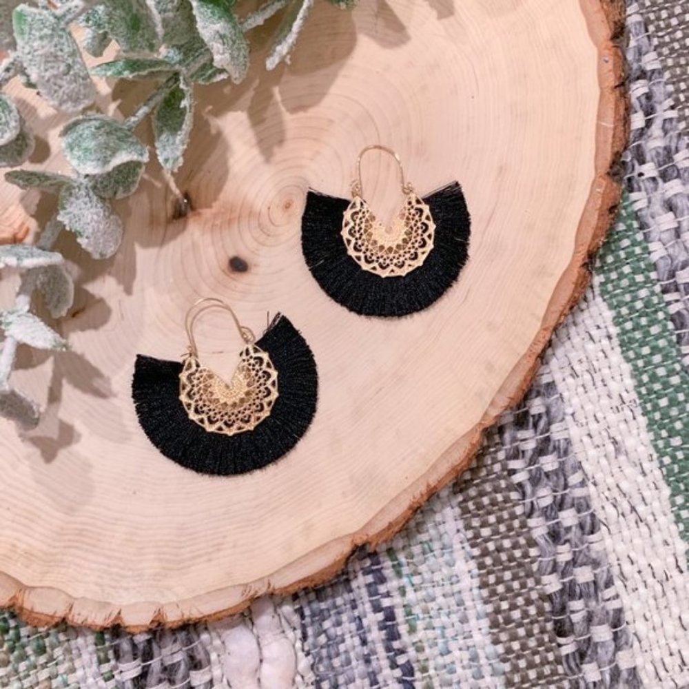 $5 BLOWOUT! Fan Bohemian Earrings - Picture 7 of 10